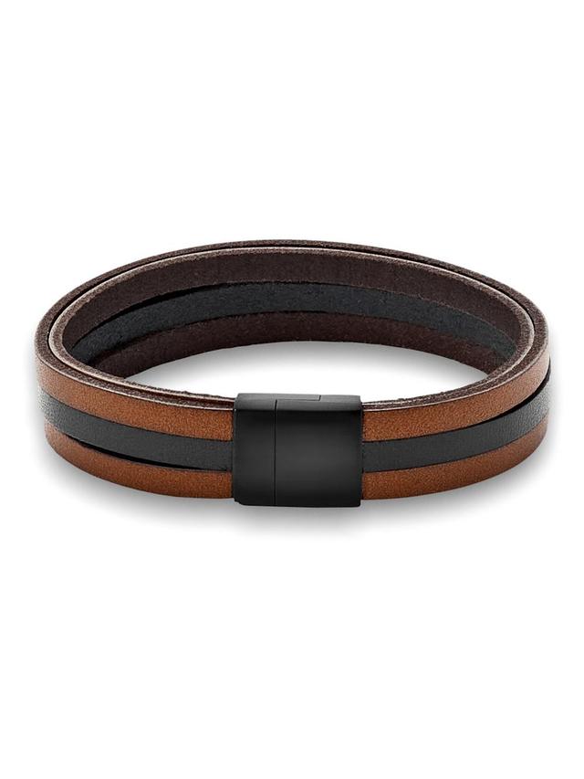 Leather Bracelet - Brown/black Product Image