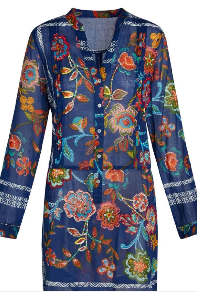 Royal Boho  Shirt Dress Product Image