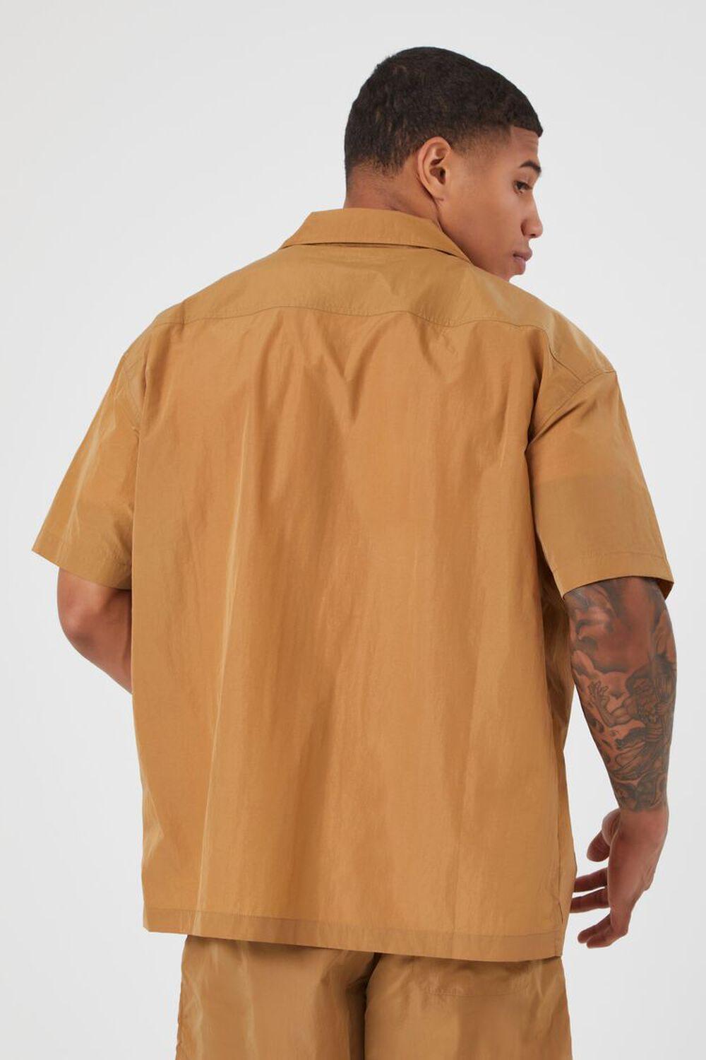 Cuban Collar Short-Sleeve Shirt | Forever 21 Product Image