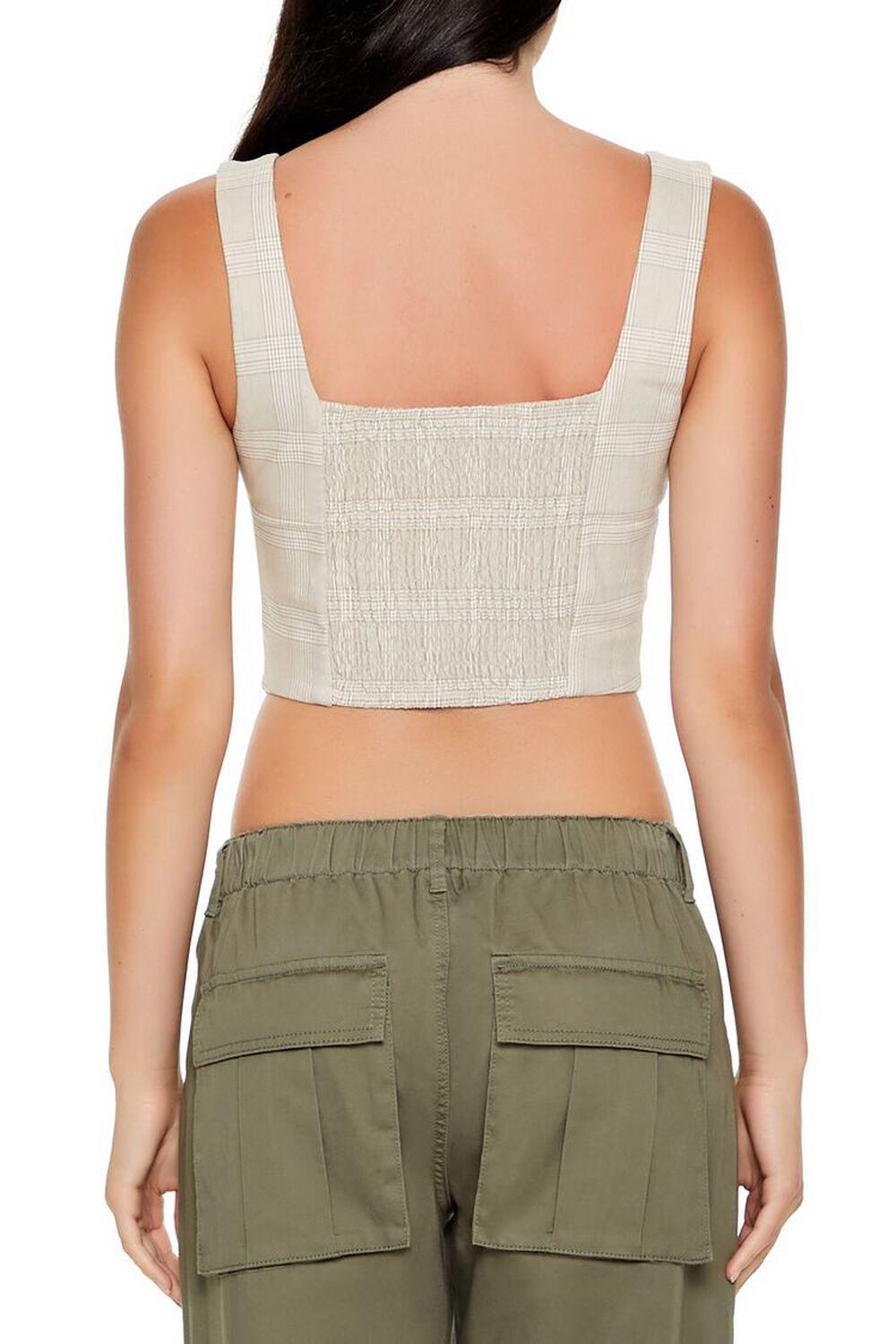 Plaid Lace-Up Corset Crop Top | Forever 21 Product Image