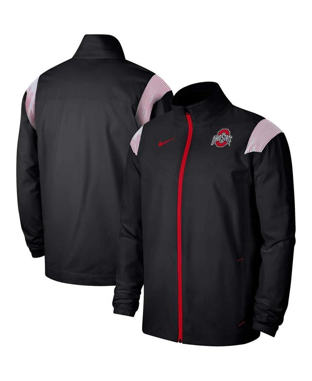 NIKE Men's  Black Ohio State Buckeyes Woven Full-zip Jacket Product Image