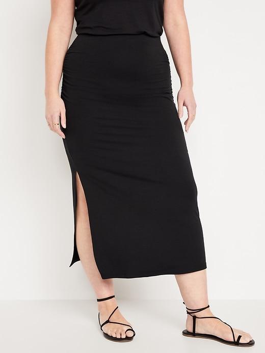 Ruched Maxi Skirt Product Image