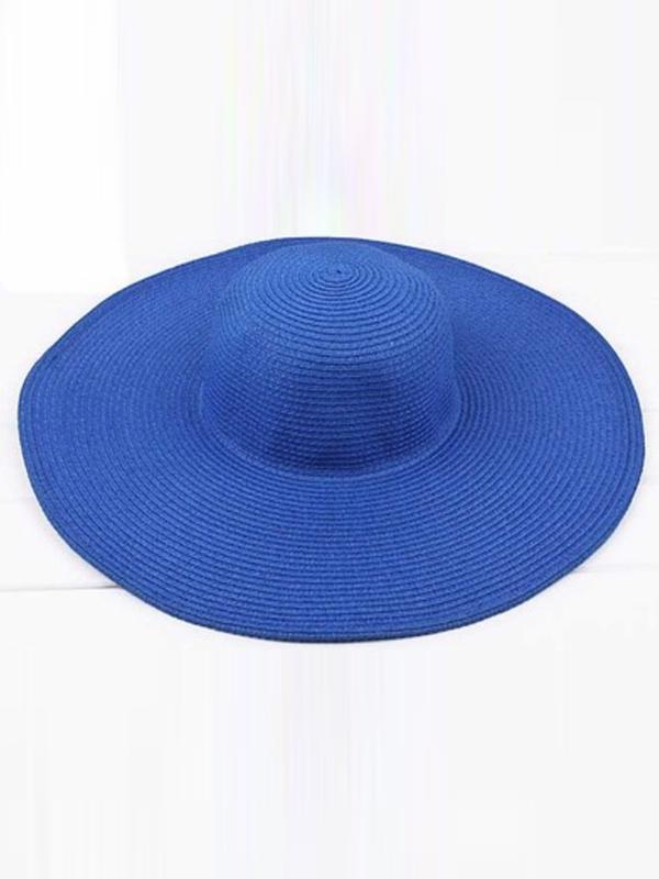 Simple Casual Vacation 10 Colors Wide Brim Hat Product Image