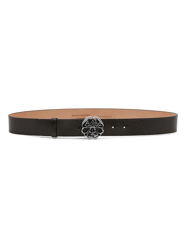 Womens Seal Logo Leather Belt Product Image