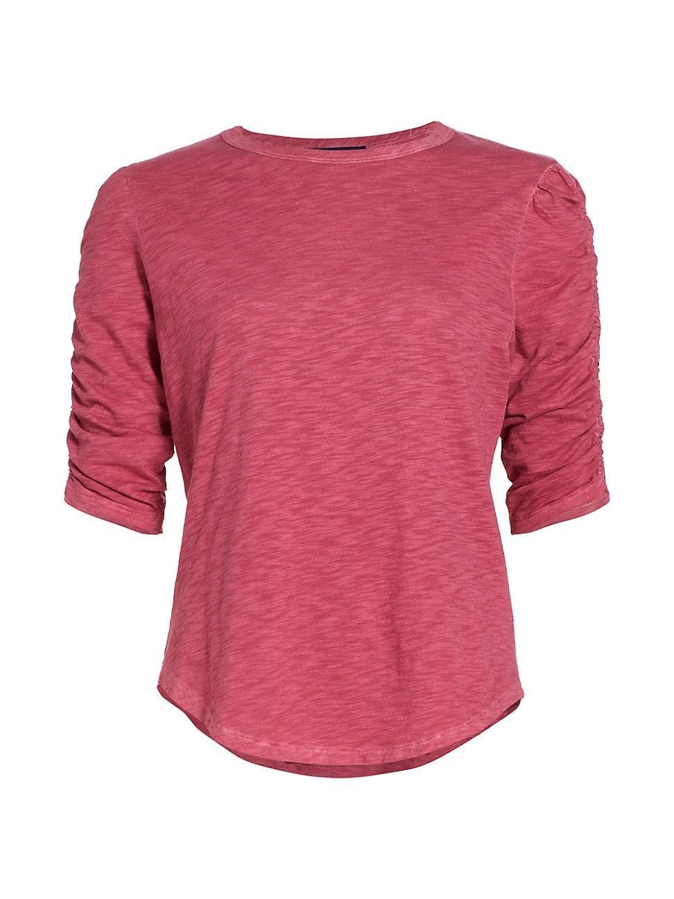 Womens Waldorf Ruched Cotton Tee Product Image