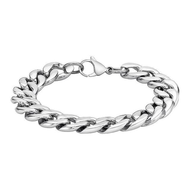 LYNX Stainless Steel Curb Chain 9 Bracelet, Mens Product Image