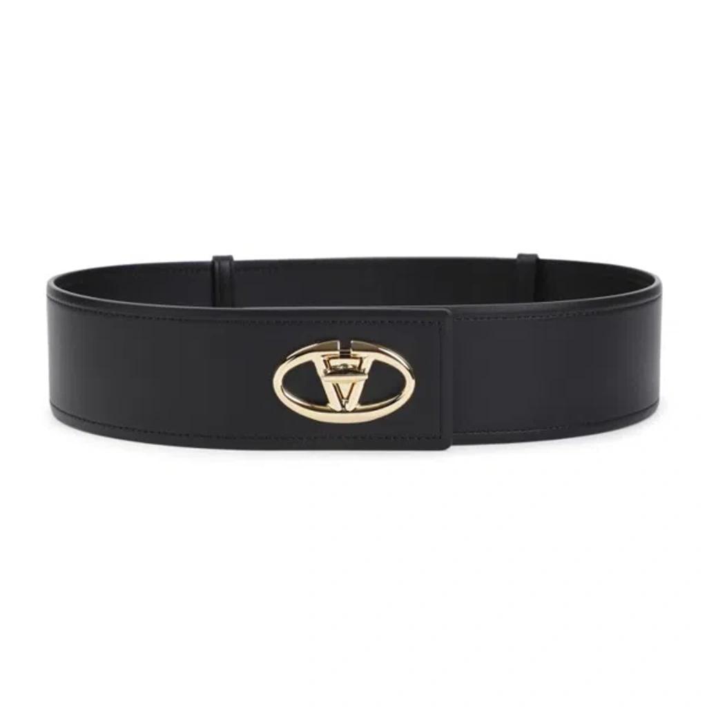 Vlogo Black Calf Leather Belt Product Image