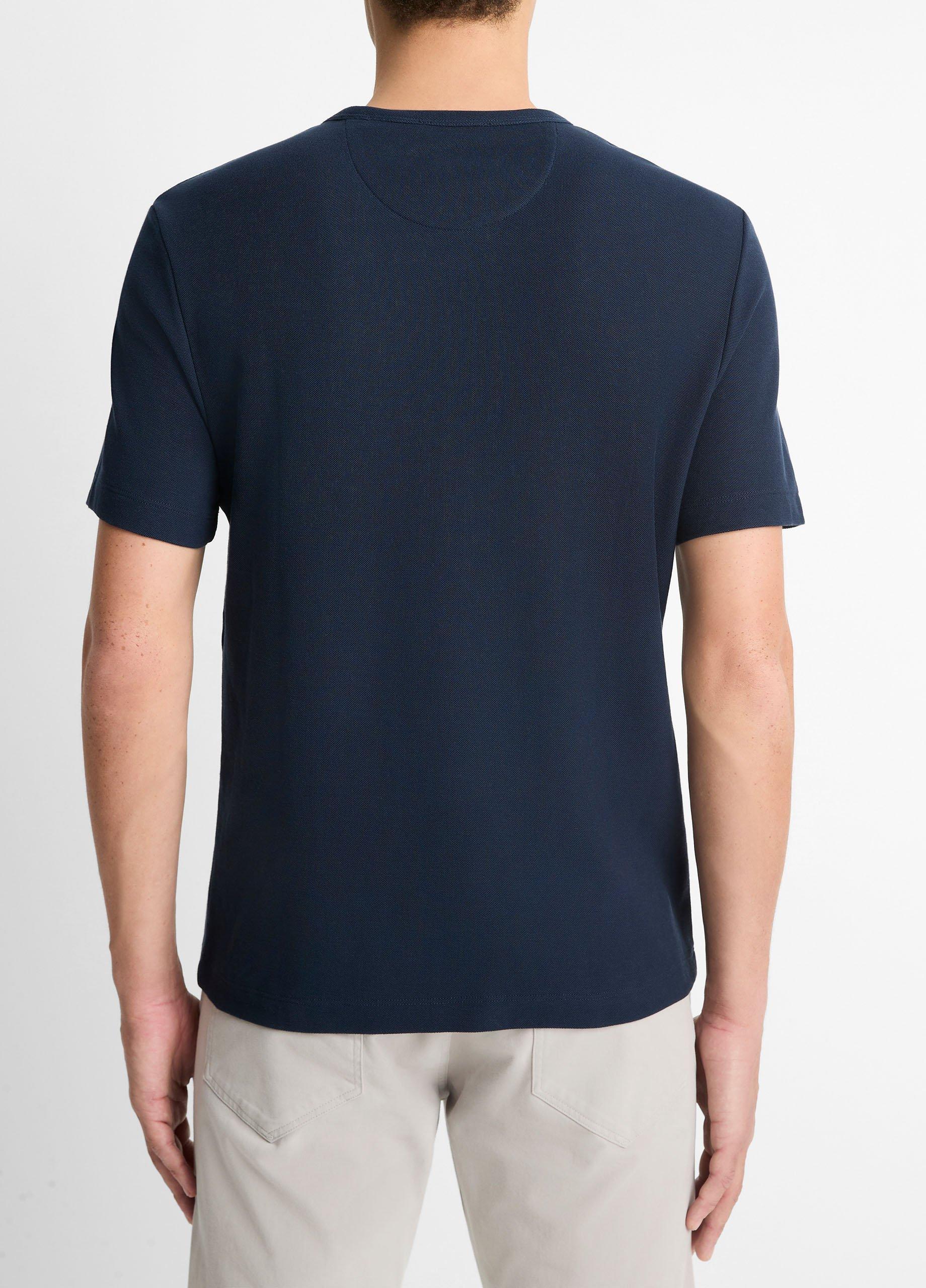 Pima Cotton Piqué Crew Neck T-Shirt Product Image