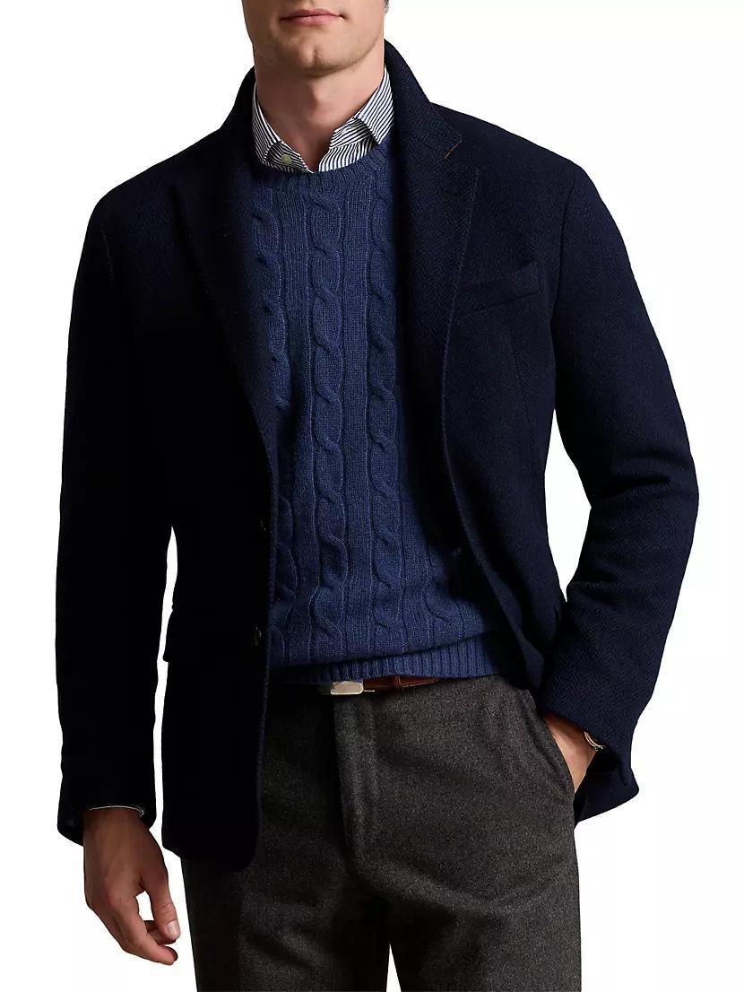 Herringbone Wool-Blend Jacket Product Image