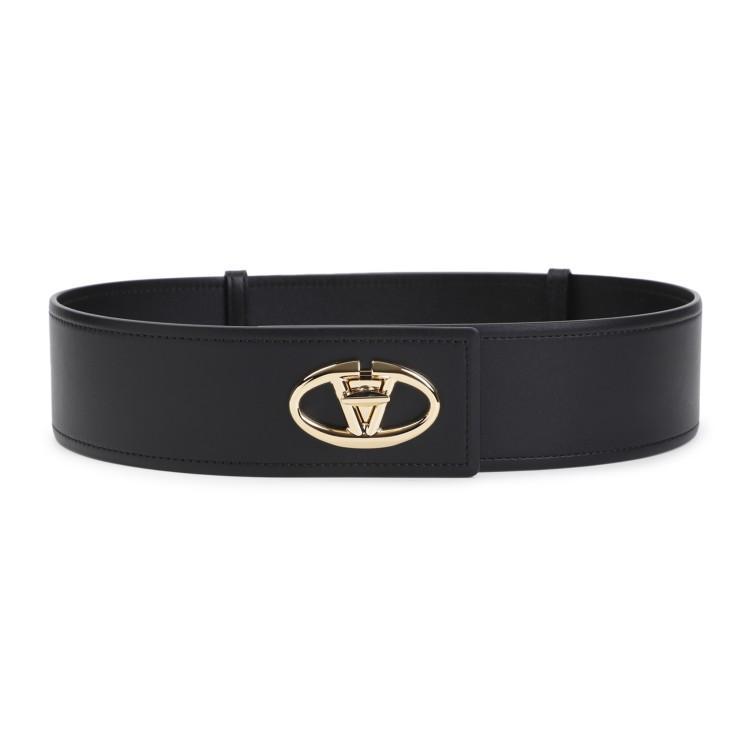 Vlogo Black Calf Leather Belt Product Image