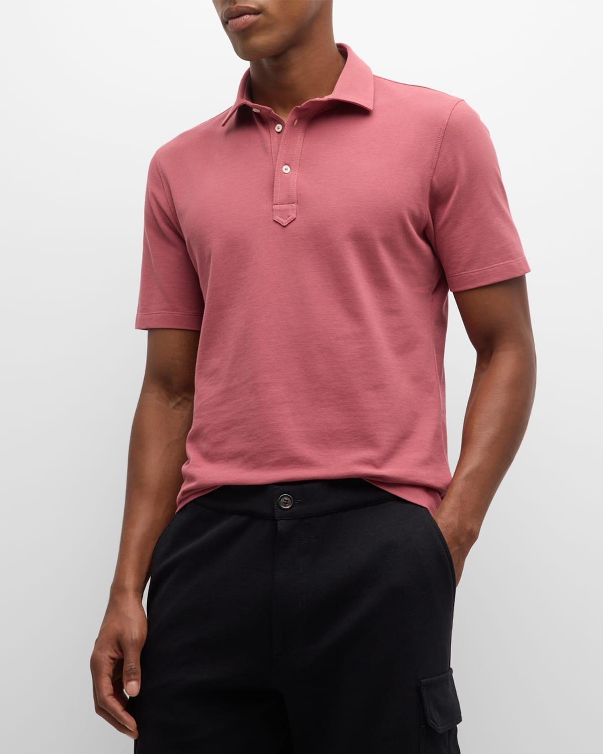 Mens Cotton Pique Polo Shirt Product Image