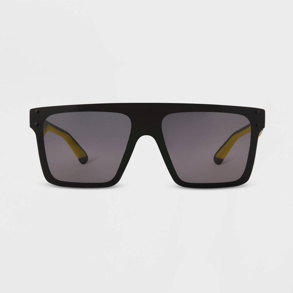 Mens Rubberized Plastic Shield Sunglasses - All in Motion Black Product Image