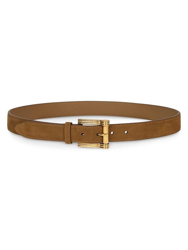 Womens Suede Goldtone Buckle Belt Product Image