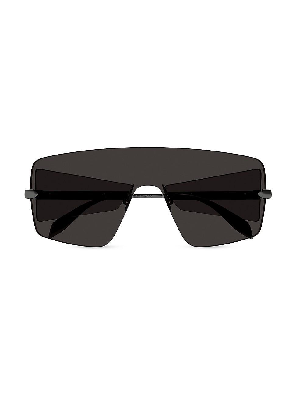 Mens Oversized Metal Shield Sunglasses Product Image