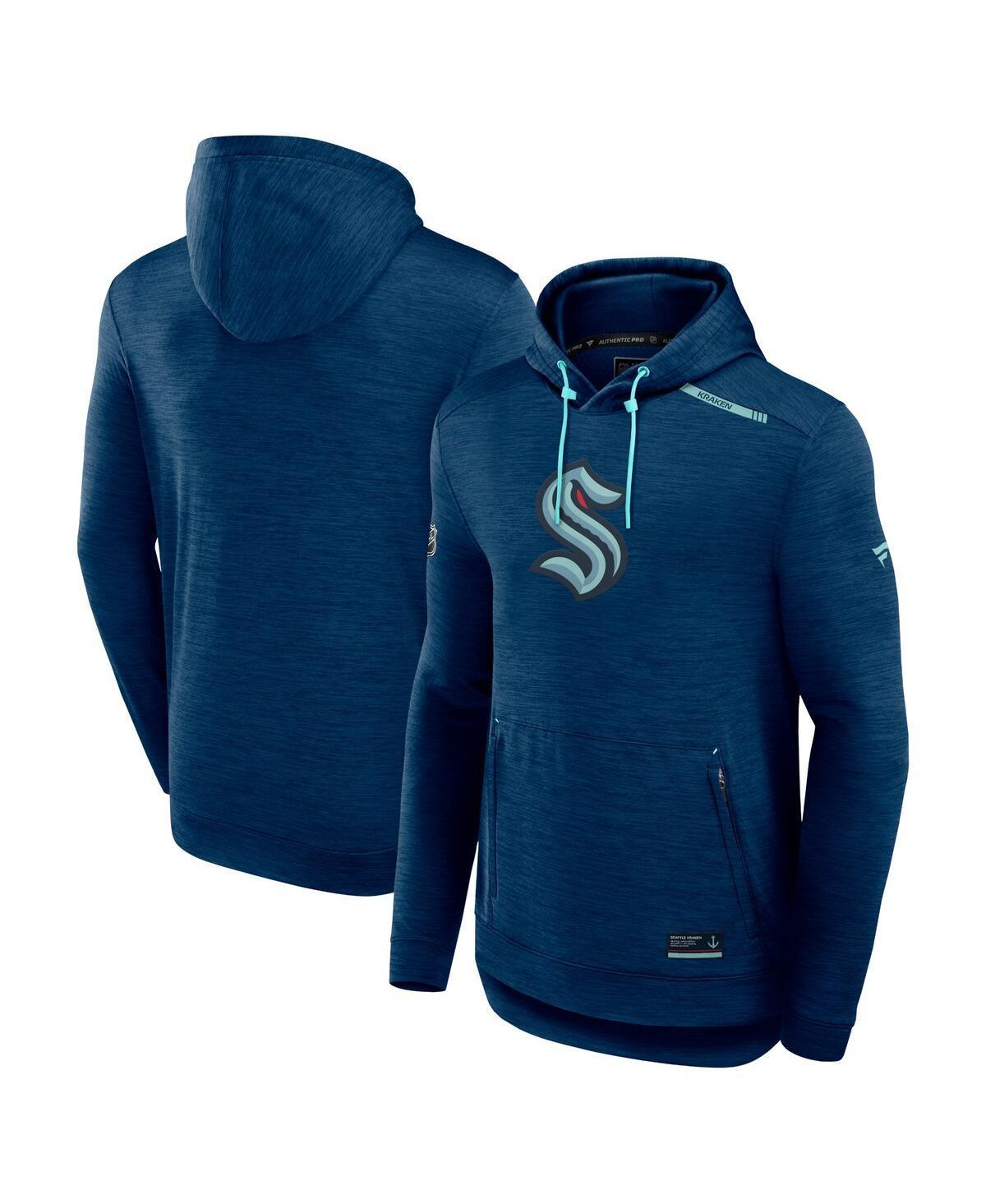 Mens Fanatics Deep Sea Blue Seattle Kraken Authentic Pro Tech Pullover Hoodie Product Image