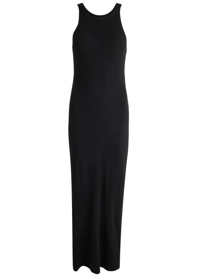 TOTÊME Toteme Ribbed Stretch-cotton Dress In Black Product Image