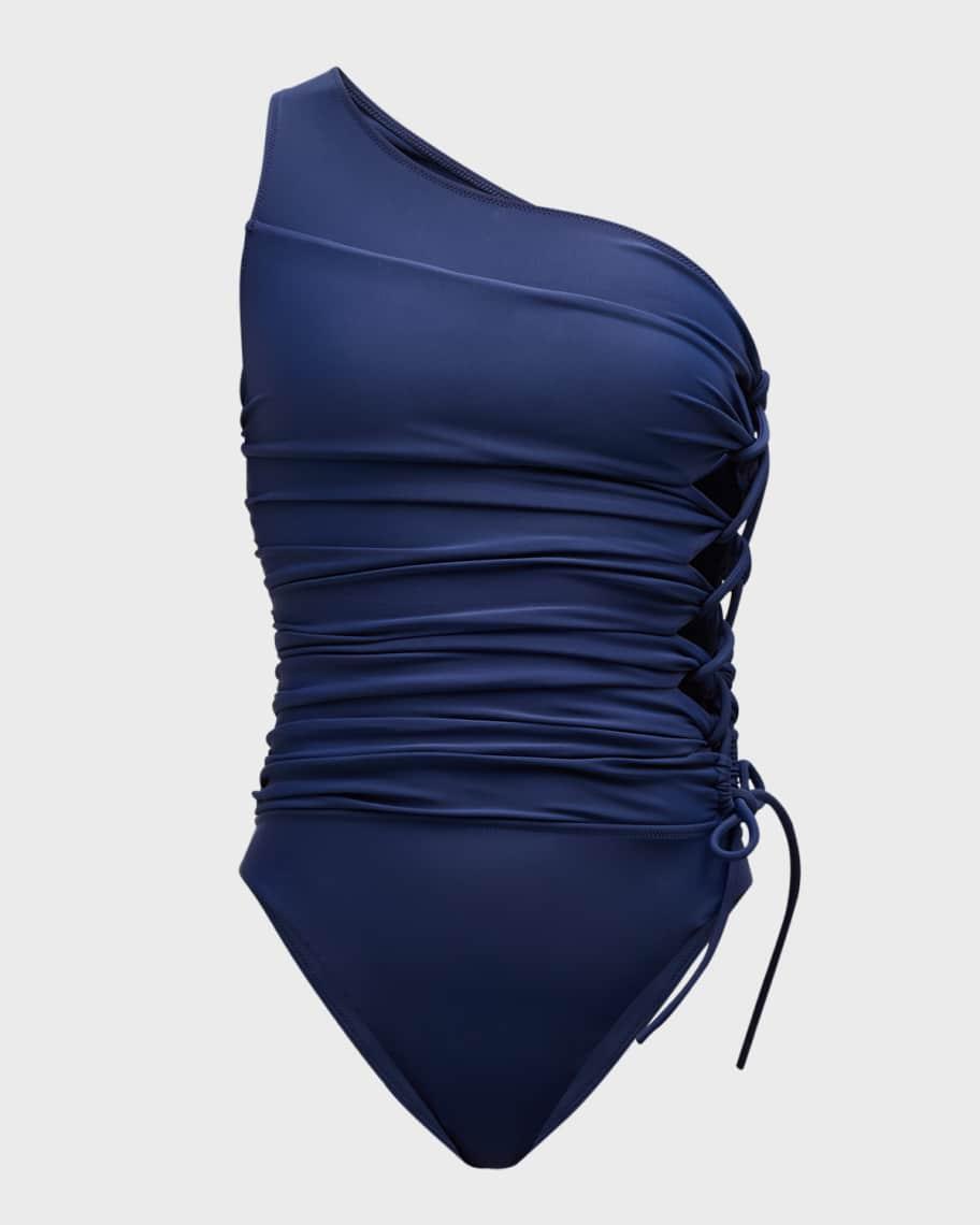 Huntley Corded One-Shoulder One-Piece Swimsuit  Product Image