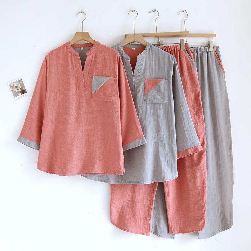 Two Tone Pajama Set Product Image