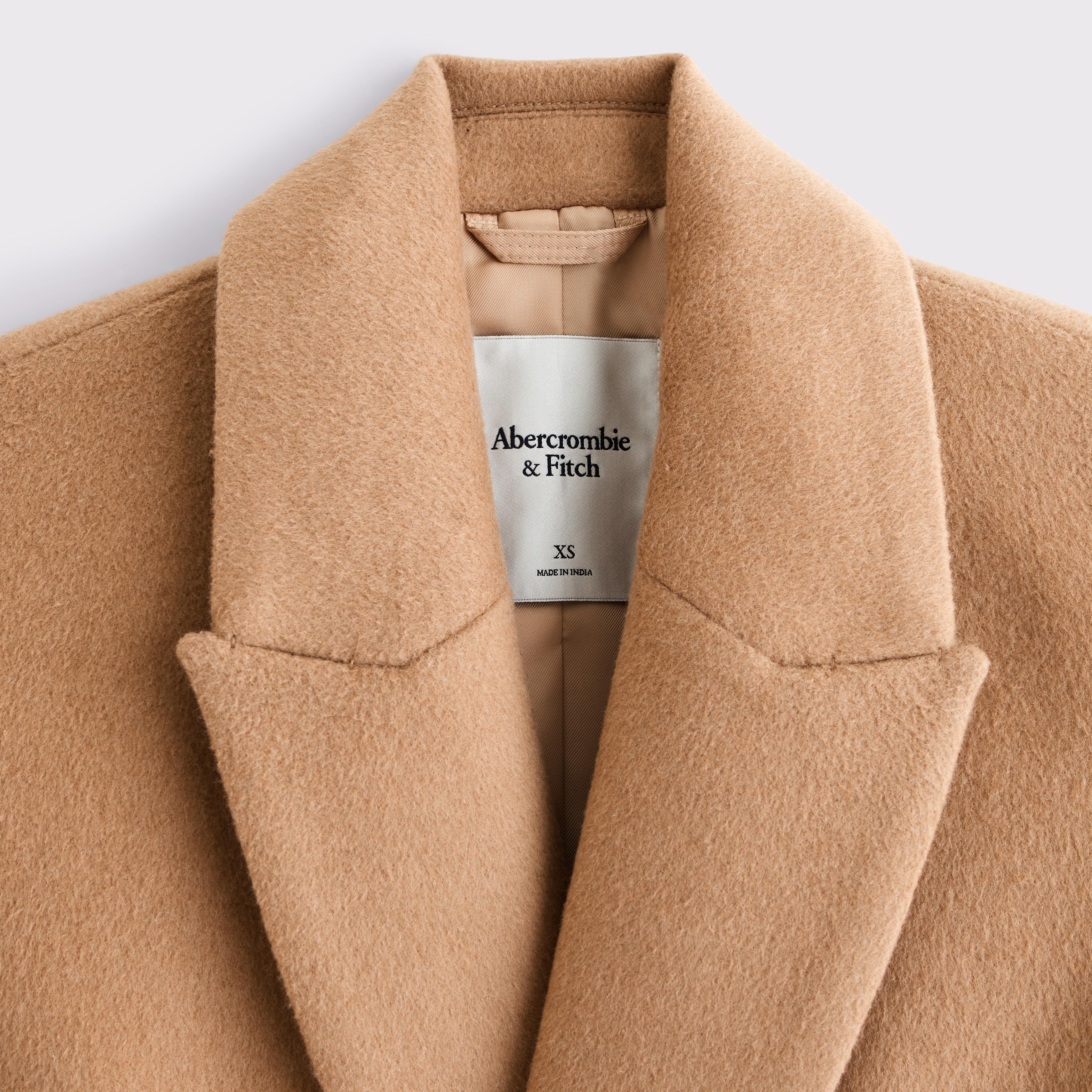 Wool-Blend Double-Breasted Coat Product Image