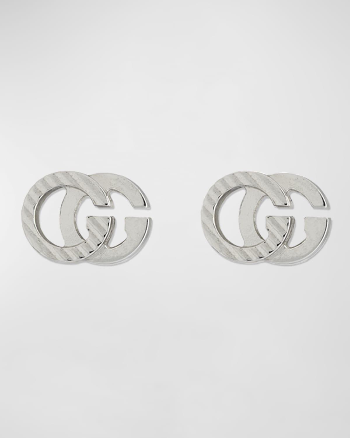 Womens GG Running 18K White Gold Stud Earrings Product Image