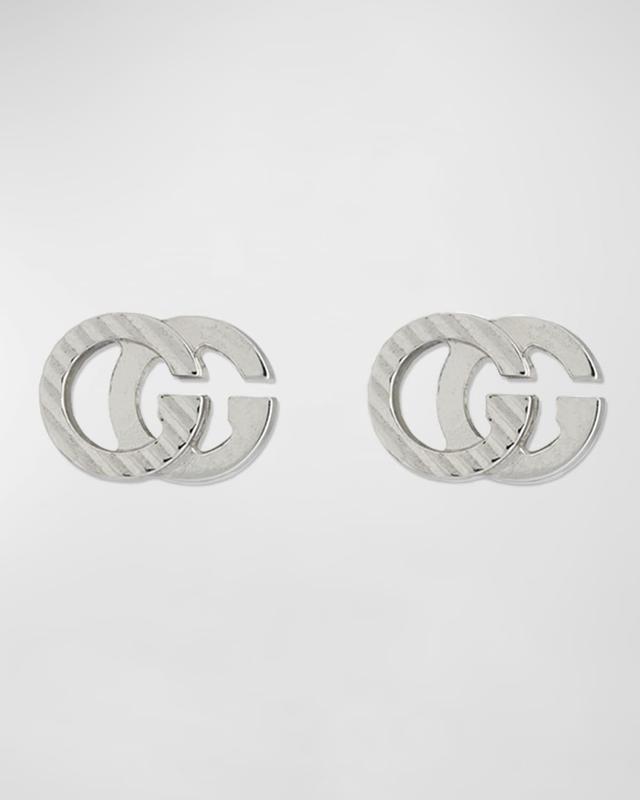 Womens GG Running 18K White Gold Stud Earrings Product Image