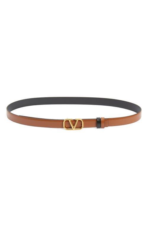 Valentino Garavani VLOGO Buckle Reversible Leather Belt Product Image