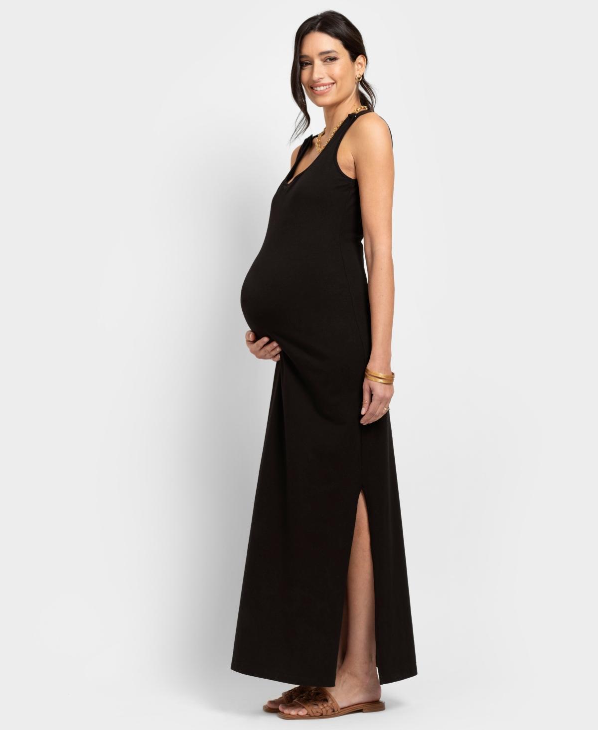 Seraphine Womens Bodycon-Style Maxi Sleeveless Maternity Nursing Dress Product Image