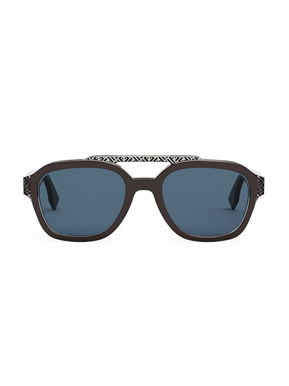 Mens 52MM Logo Acetate Sunglasses Product Image