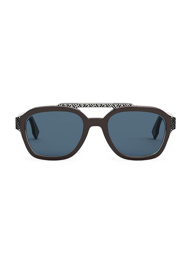 Mens 52MM Logo Acetate Sunglasses Product Image