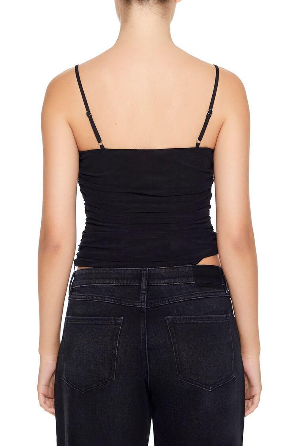 Ruched Mesh Cropped Cami | Forever 21 Product Image