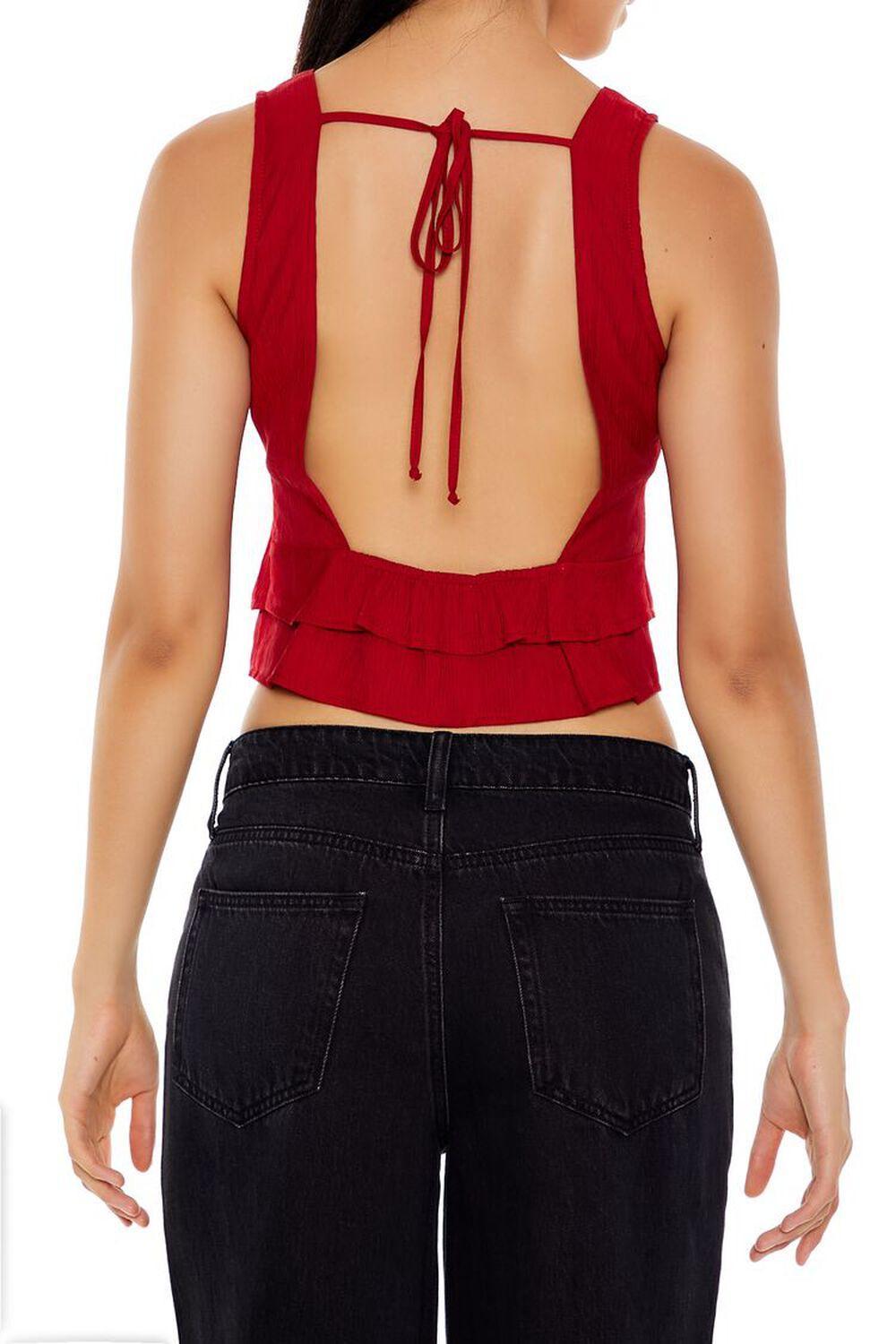 Chiffon Open-Back Crop Top | Forever 21 Product Image