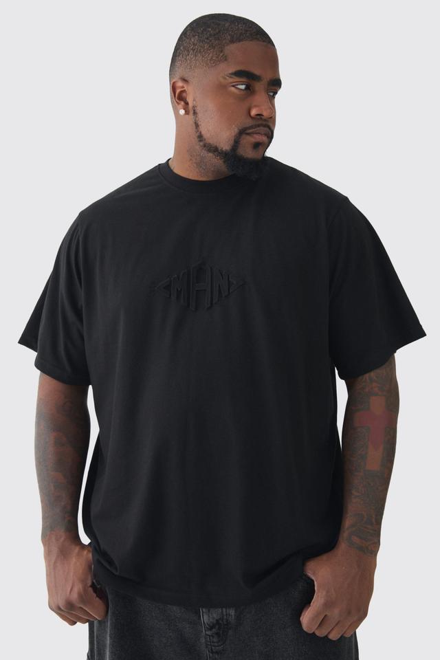 Plus Man Diamond Debossed T-shirt | boohooMAN USA Product Image