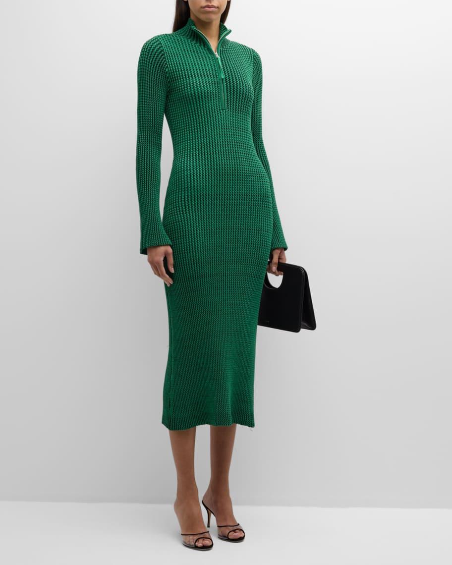 Zumi Textured Knit Long-Sleeve Midi Dress product image