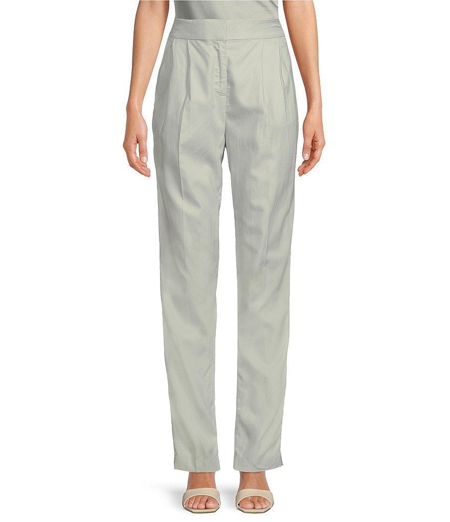 Donna Karan Straight Leg High Rise Pant Product Image