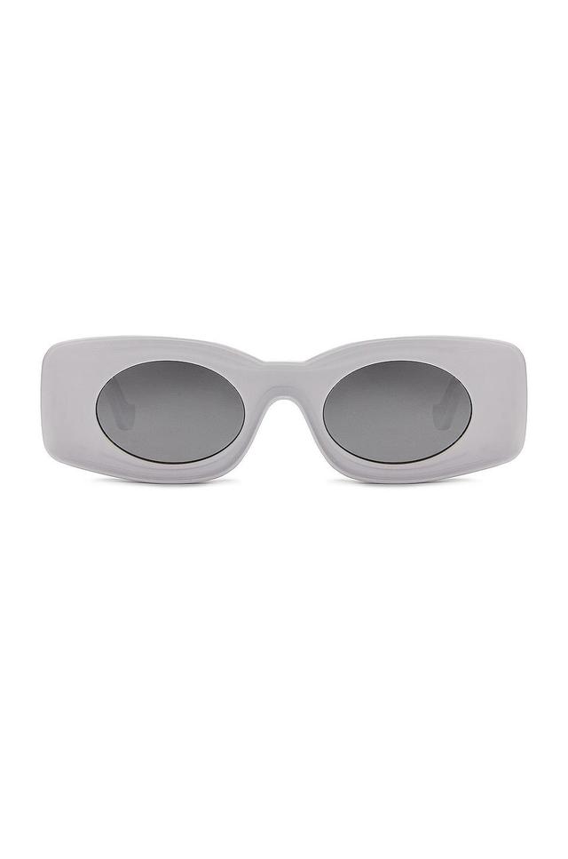 Loewe Paula's Ibiza Rectangle Sunglasses in White Product Image