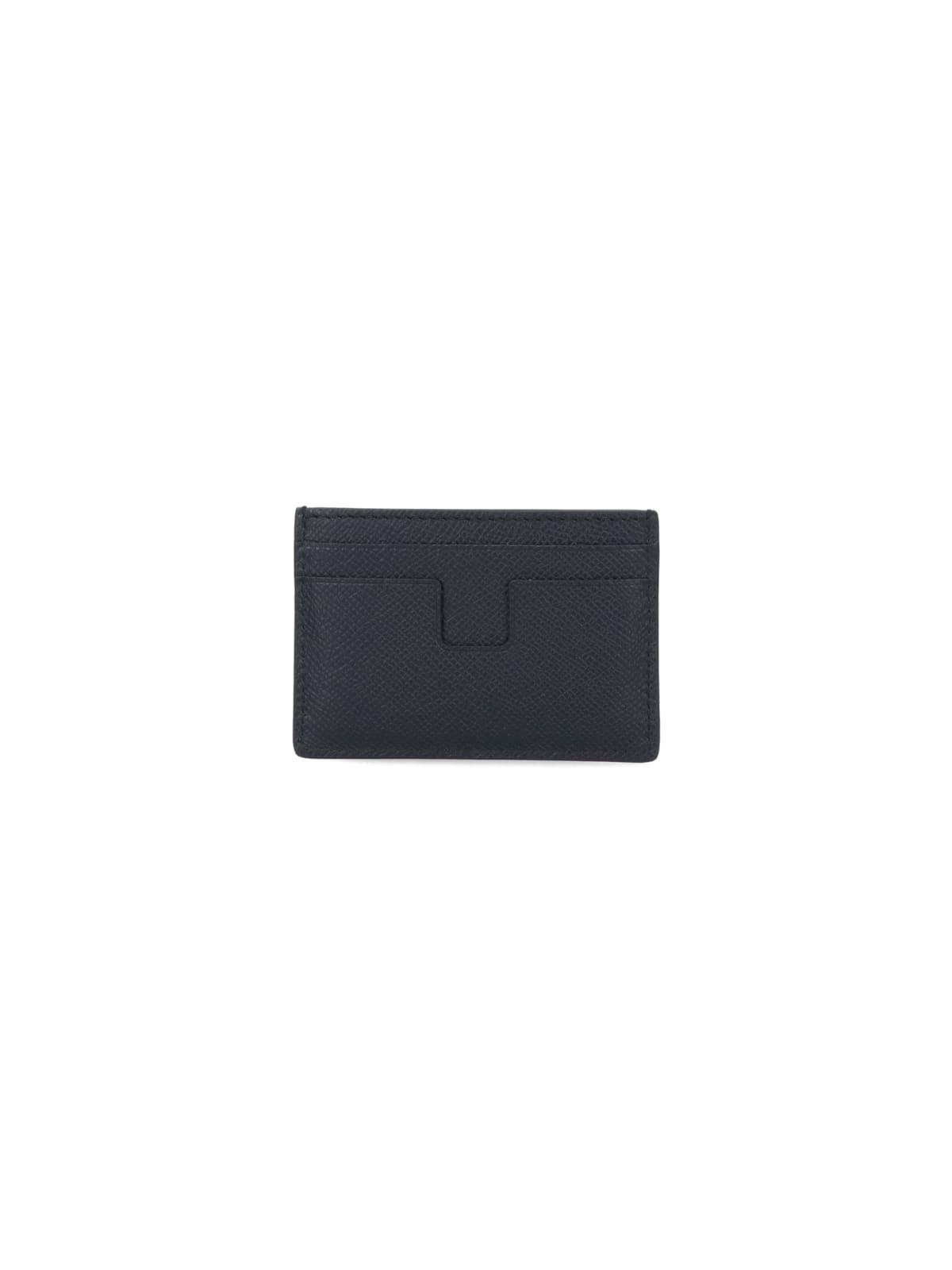 Logo Card Holder In Black   Product Image