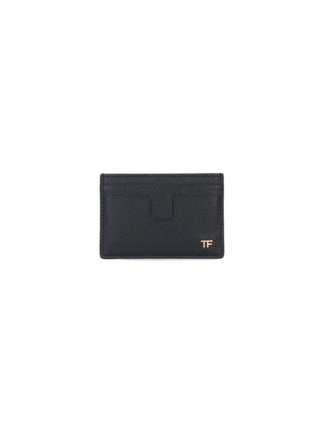 Logo Card Holder In Black   Product Image