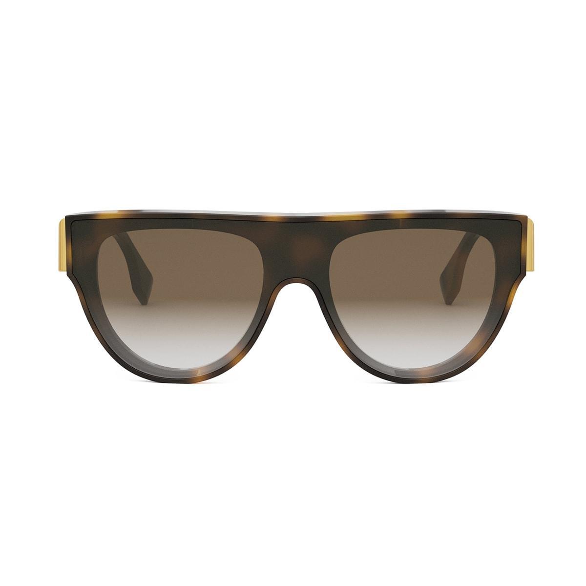 FENDI Fe40150i 53f Havana Sunglasses In Multi Product Image