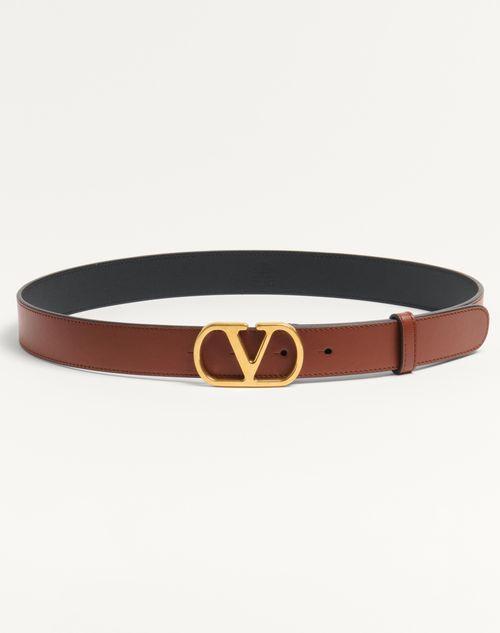 VLOGO SIGNATURE BELT IN SHINY CALFSKIN 30 MM Product Image