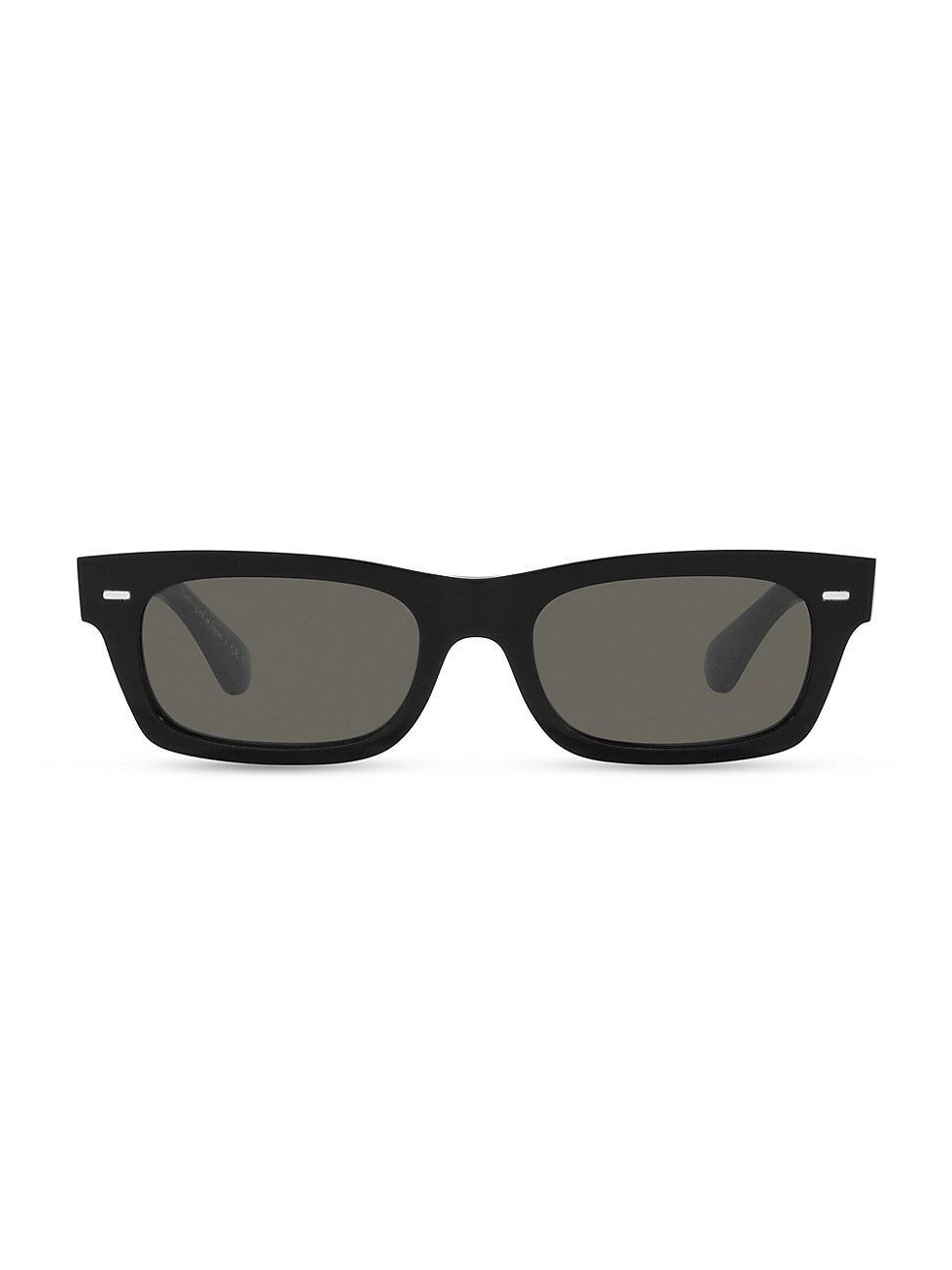 Mens Kasdan 48MM Rectangle Solid Sunglasses Product Image