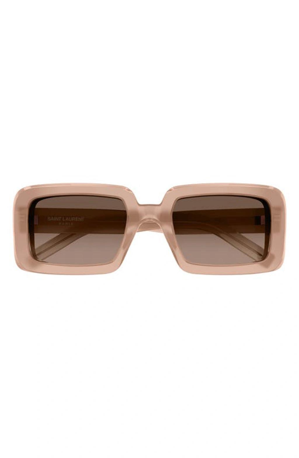 Sunrise Thick Rectangle Acetate Sunglasses In Orange Product Image