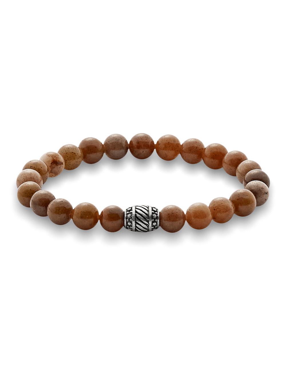 Semi Precious Bead Bracelet - Tan Multi Product Image