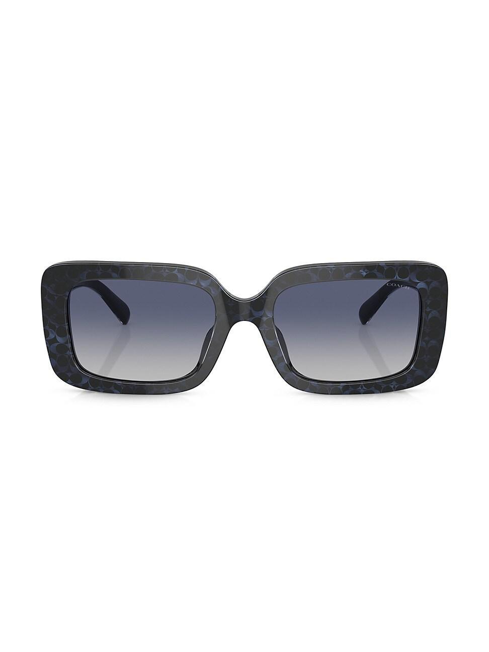 Womens 54MM Rectangular Sunglasses Product Image