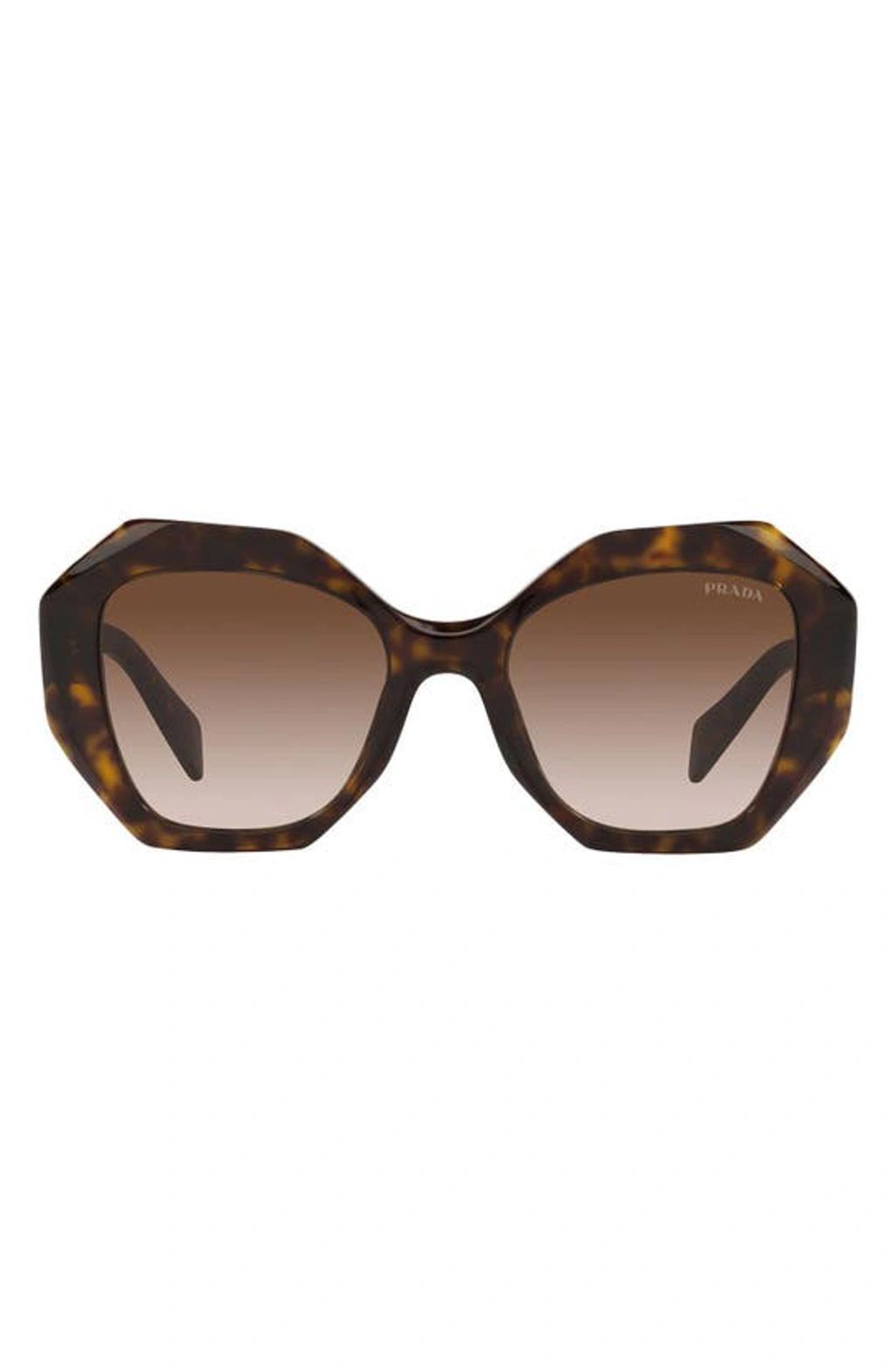 Oversize-frame Gradient Sunglasses In Tortoise Product Image