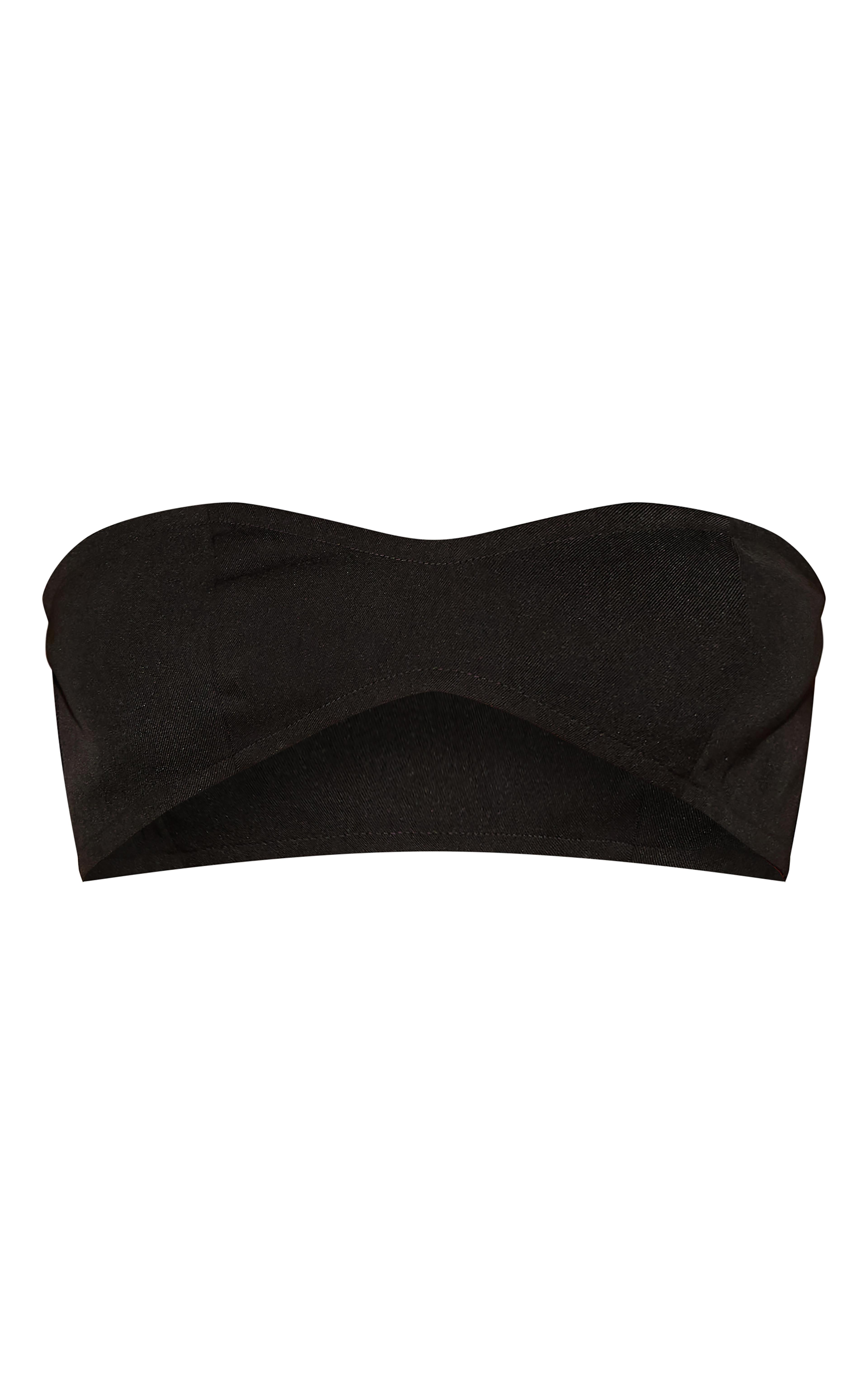 Black Tailored Bandeau Top Product Image