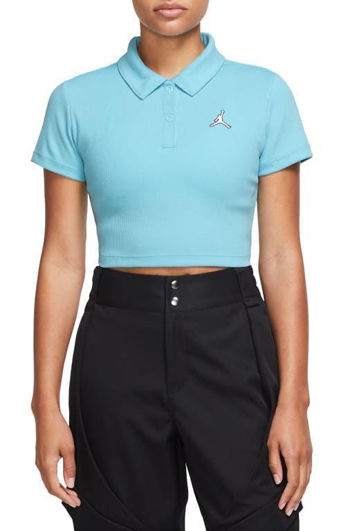 Jordan Ribbed Crop Polo Product Image