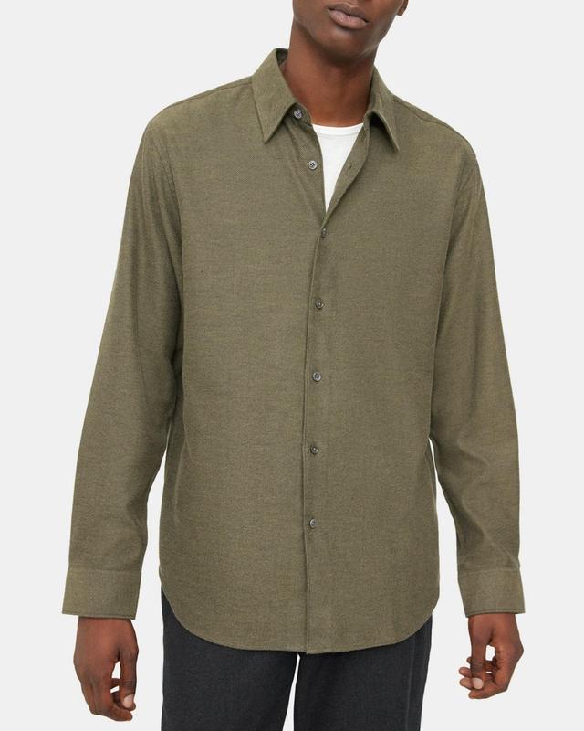 Long-Sleeve Shirt in Cotton Flannel Product Image