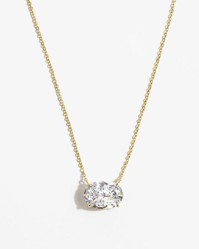 Hello Gorgeous! Necklace - Gold|White Diamondettes Product Image