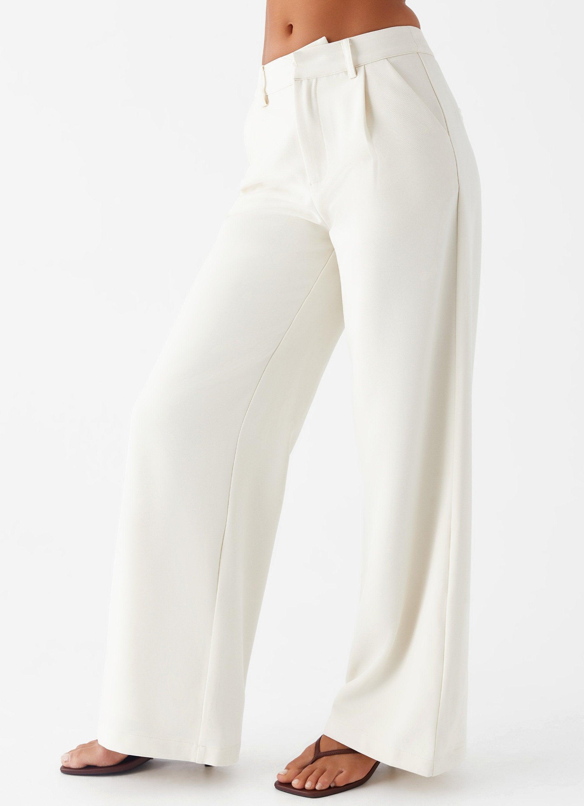 Leila Suiting Pants - Ivory Product Image