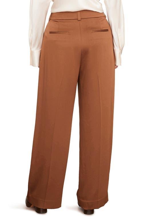 VINCE Tailored Wide Leg Trousers In Tobacco Product Image